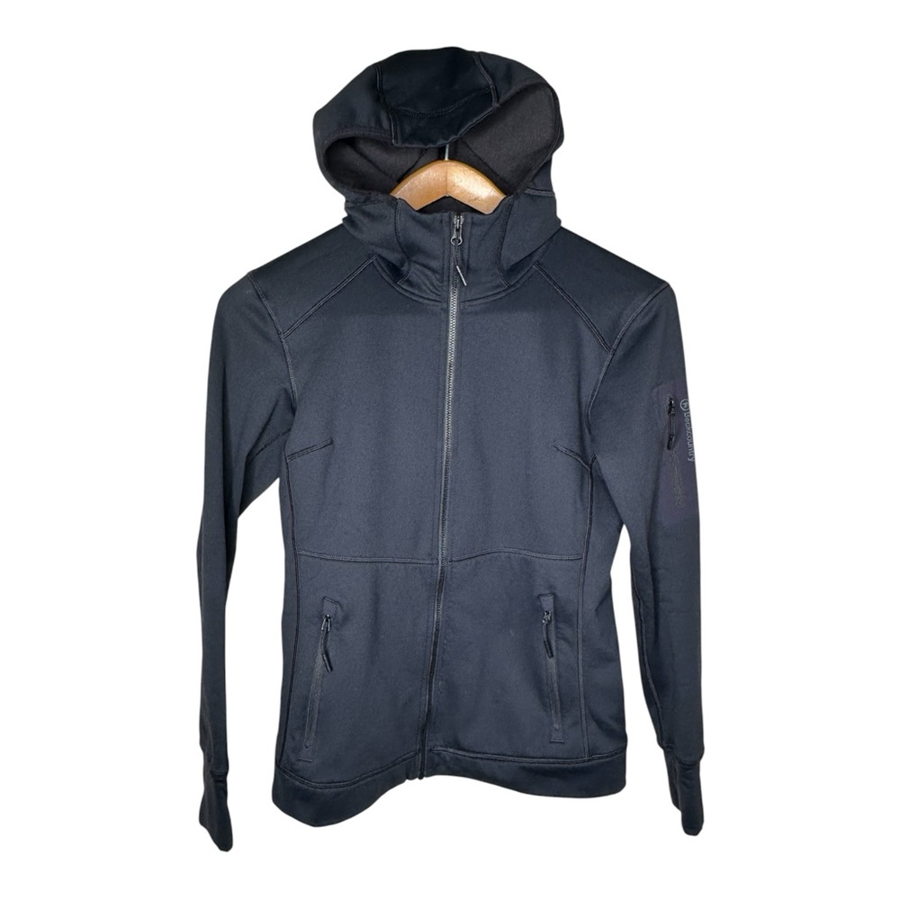 Backcountry Softshell Fleece Jacket Nylon Blend Black Size Small Zip Pockets